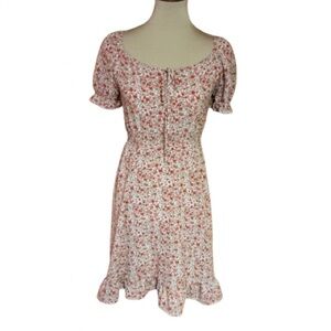 Monteau feminine floral ruffled dress